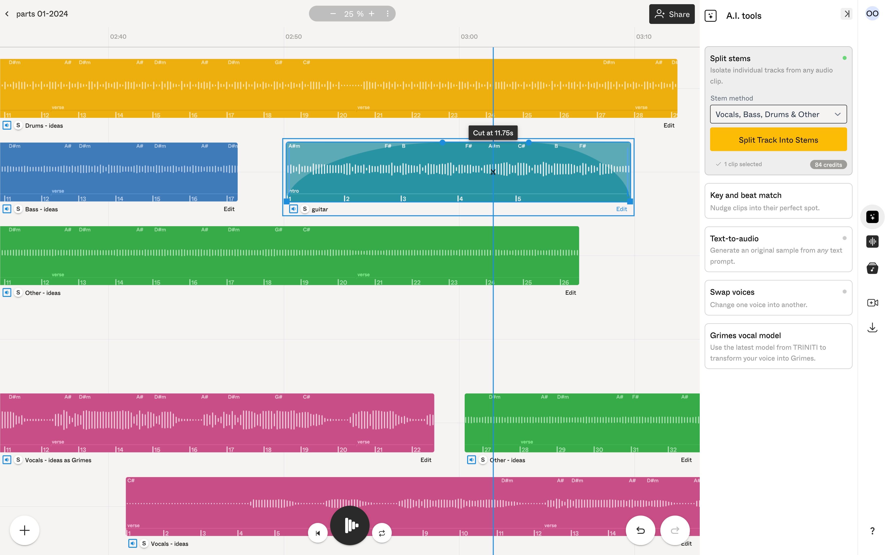 Sounds.Studio – Editing with fade in & out